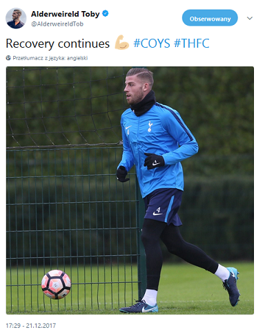 Alderweireld tweeter wpis